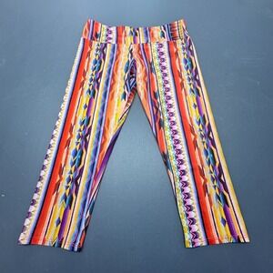 Onzie Girls Size M/L Capri Leggings Multicolor Tribal Aztec Print Yoga Athletic